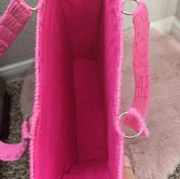 Pink Woven Women's Bag - Picture 6 of 6